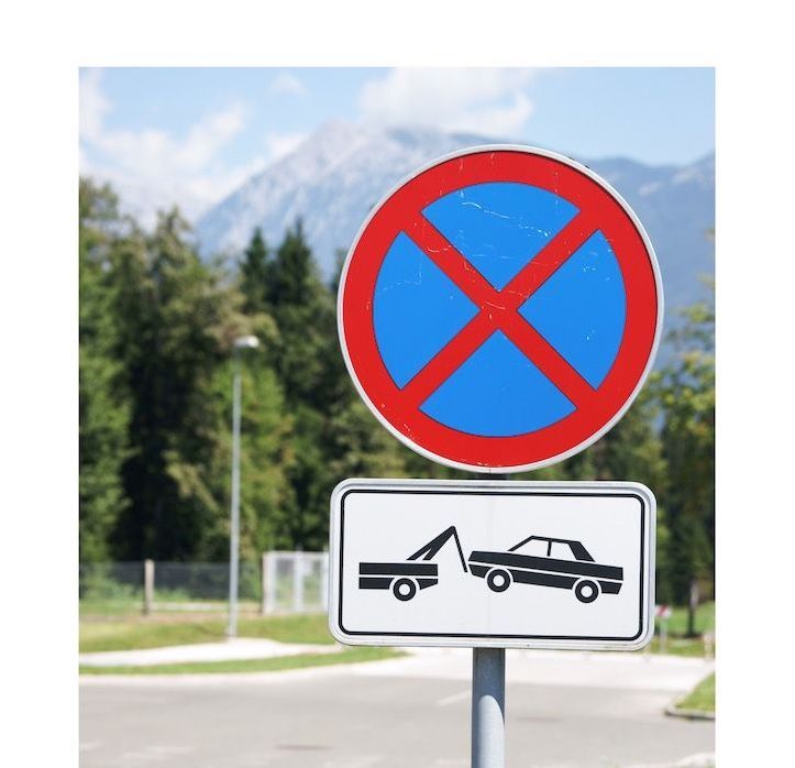 Panneau de parking arrêt et stationnement interdit - Virages